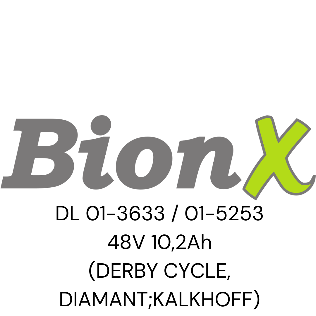 BIONX DL 01-3633 / 01-5253 48V 10,2Ah (DERBY CYCLE, DIAMANT, KALKHOFF) - Zellentausch